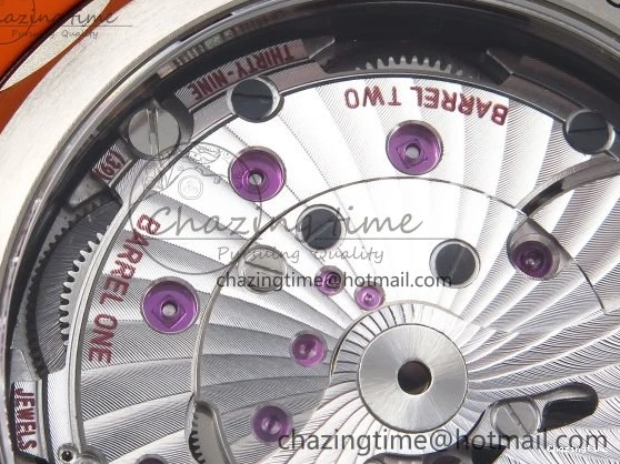 0415 Comfortable Planet Ocean 43.5mm SS VSF 1:1 Best Edition Black Orange Bezel Gray Dial on Nylon Strap A8900 Super Clone V 7730